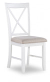 Chaise de salle à manger Jane en tissu brun - ensemble de 2