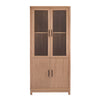 Armoire bibliotheque Jodie style mi-siecle moderne 31\" en erable (6 etageres)