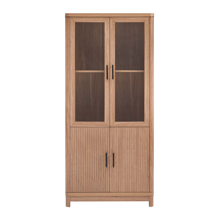 Armoire bibliotheque Jodie style mi-siecle moderne 31\" en erable (6 etageres)