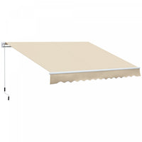Outsunny 12' X 8' Store Retractable Stores De Terrasse Abri Solaire Creme