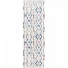 Carpette à poil long Lola à motif de chevron - 2 pi 7 po x 8 pi
