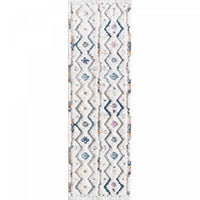 Carpette à poil long Lola à motif de chevron - 2 pi 7 po x 8 pi