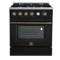 Cuisiniere a gaz Marco 30 pouces noire, 4,32 pi³ – FFSGS6277-30BLK