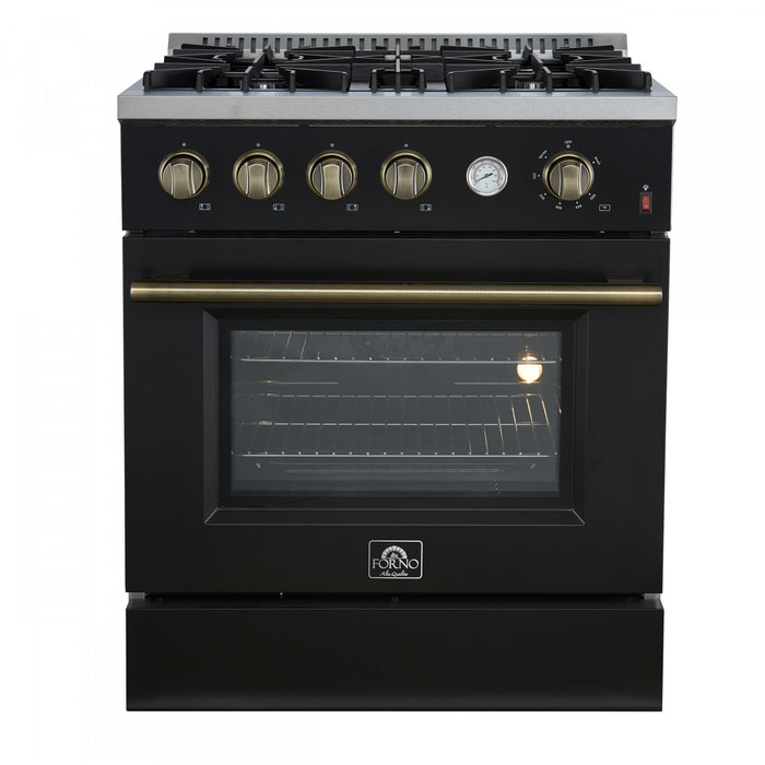 Cuisiniere a gaz Marco 30 pouces noire, 4,32 pi³ – FFSGS6277-30BLK