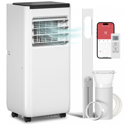 HOMCOM 10000 BTU AC Unit, Portable Air Conditioner with WiFi Control, White