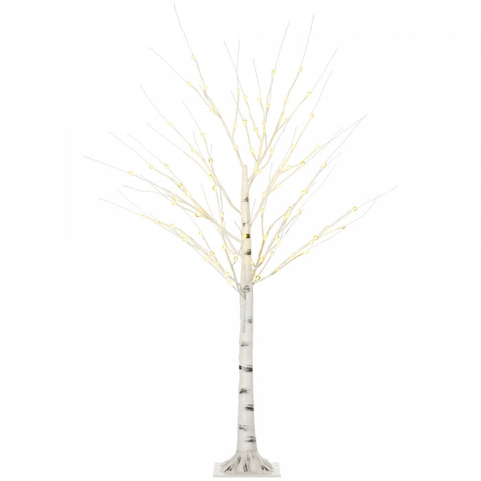Homcom Bouleau Blanc Artificiel De 5ft Pour Exterieur Interieur