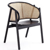 Fauteuil à accoudoirs Versailles de Manhattan Comfort - noir et canne naturelle