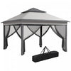 Outsunny Tonnelle Escamotable Avec Couverture De Toit Uv30+, Gris Clair