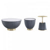 Ensemble moderne Anderson de 3 tables : table basse et tables d’appoint en gris
