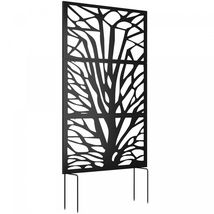 Outsunny Ecran d'intimite exterieur en metal de 72\" x 38\", noir