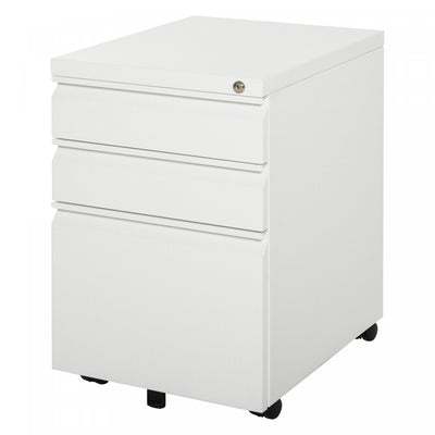 Vinsetto Filing Cabinet With 3 Lockable Drawers|Vinsetto Classeur A 3 Tiroirs Verrouillables