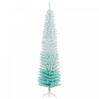 Homcom Sapin De Noel Artificiel Fin, Sapin De Noel Crayon, Bleu Degrade