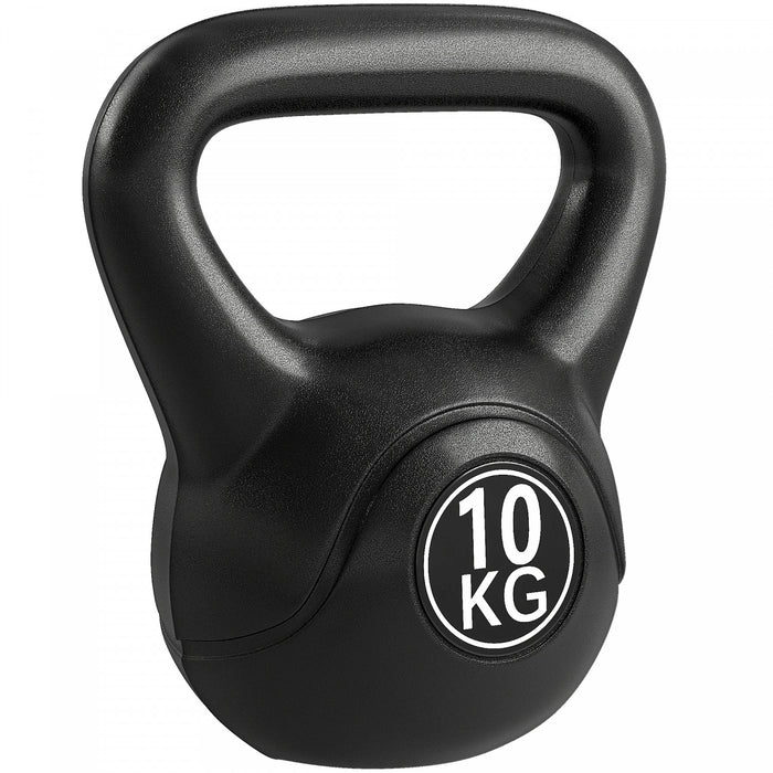 Soozier Kettlebell de fitness 22 lb (10kg), poids d'exercice en plastique