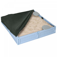 Bac A Sable Exterieur Pour Enfants, Avec Auvent Oxford Impermeable, Doublure De Fond En Tissu, Jeu P