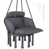 Outsunny Chaise Hamac Suspendue, Balancelle d'Exterieur Style Boheme avec Coussin, Gris