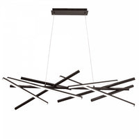 Lustre Carly de Dainolite avec fini noir mat et ampoule à DEL de 62 W