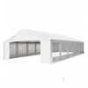 Outsunny 40 'x 20 'grande Tente Exterieure Pour Evenement De Fete Patio Gazebo Auvent Avec Paroi Amovible, Blanc