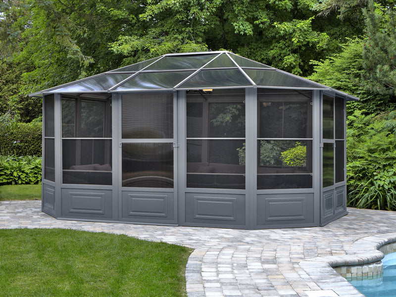 Gazebo Penguin Florence - Solarium 12x15 Toit de polycarbonate