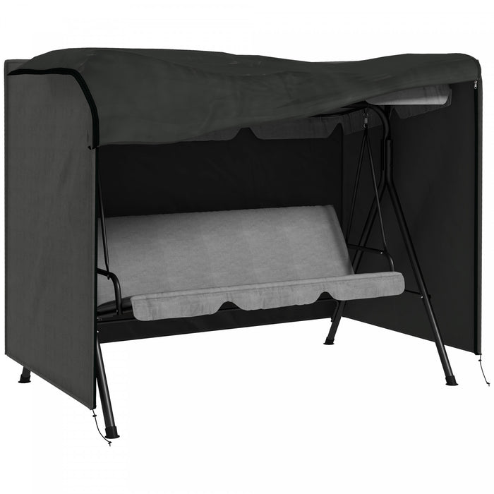 Outsunny Housse de Balancelle 3 Places, 81\" x 49\" x 65\", Gris Fonce