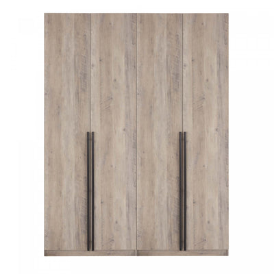 Lee Modern 32" Wardrobe Closet in Rustic Gray - Set of 2 Armoire | Armoire Lee Modern 32" en gris rustique - Lot de 2