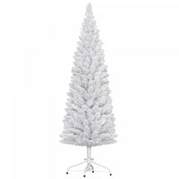 Homcom Sapin De Noel Floque Avec Pointes De Branches Realistes, Blanc