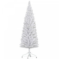 Homcom Sapin De Noel Floque Avec Pointes De Branches Realistes, Blanc