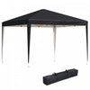 Outsunny Tente Pliable Escamotable10 X 10pi Auvent D'exterieur Gazebo, Noir