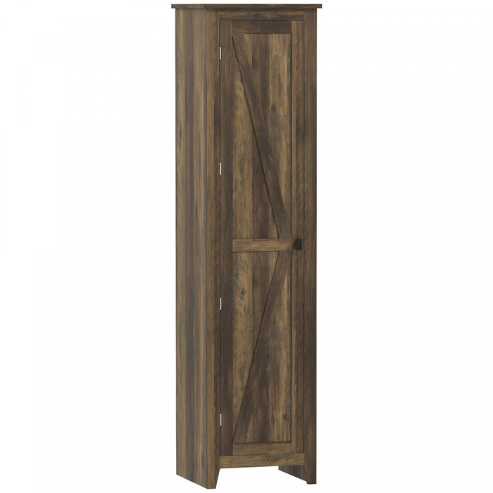 HOMCOM Garde-manger de cuisine 67 po, armoire de rangement, marron
