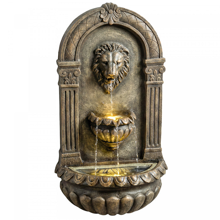 Fontaine murale exterieure a 3 niveaux Outsunny avec eclairage LED