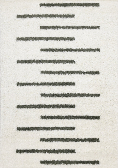 Carpette douce Taylor à motifs de lignes - 5 pi 3 po x 7 pi 7 po
