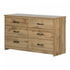 Tassio Commode 6 Tiroirs - Chene Nordique