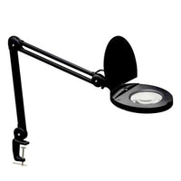 Lampe à loupe à lentille 5 D de Dainolite avec fini noir et ampoule à DEL de 8 W