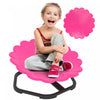 Qaba Chaise pivotante pour enfants, chaise sensorielle en forme de fleur pour l'entrainement de la coordination, tabouret oscillant antiderapant pour enfants de 3 a 6 ans, rose