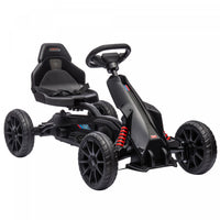 Aosom Go Kart Pour Enfants, Voiture A Pedales Avec Siege Reglable, Avant, Arriere, Frein A Main, Abs