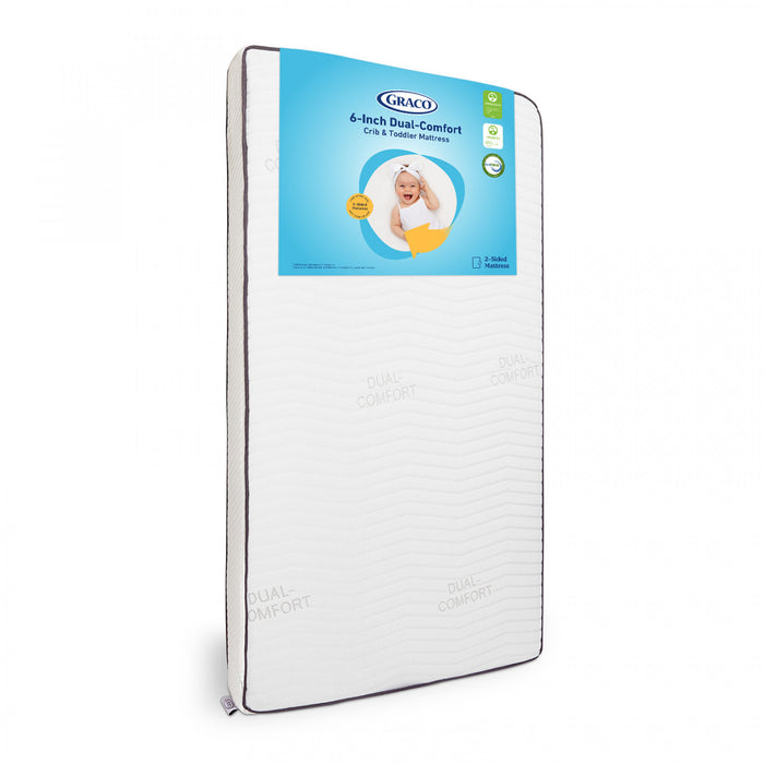 Graco Matelas en mousse double confort de 6 pouces pour lit de bebe et de tout-petit