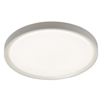 Plafonnier affleuré Frida de Dainolite avec fini blanc mat et ampoule de 30 W