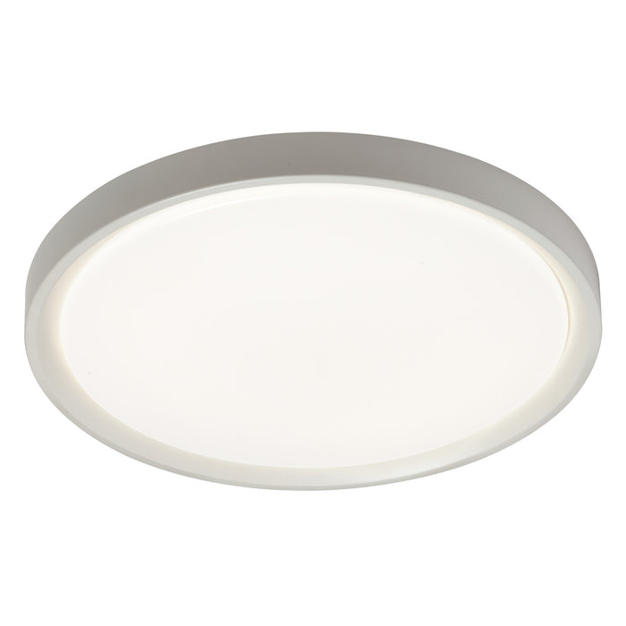 Plafonnier affleuré Frida de Dainolite avec fini blanc mat et ampoule de 30 W