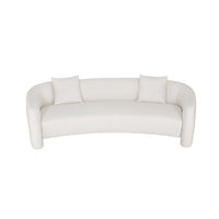 Canape deux places moderne glamour Sylvia 264 cm en tweed ivoire