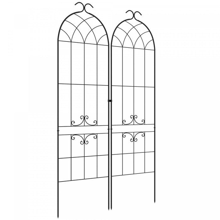 Outsunny 2 Treillis De Jardin Pour Plantes Grimpantes, Treillis Metallique