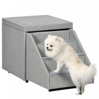Pawhut Escalier Pour Chien 2 En 1, Marches A 4 Niveaux Pour Petits Chiens De Taille Moyenne, Marches
