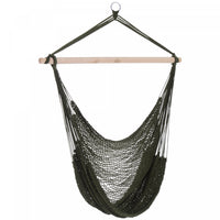 Outsunny Portable Suspendu Tisse Hamac Siege Corde Balancoire Chaise Lit De Couchage Pour Jardin Jar
