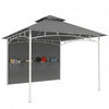Outsunny Gazebo de terrasse 10'x10', Gazebo exterieur a double toit, Gris