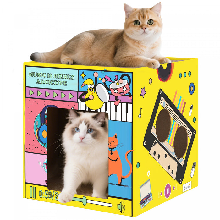 Maison a Gratter en Carton 2 en 1 avec Catnip