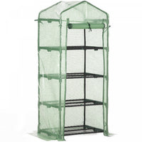 Outsunny Serre Portable Avec Etageres Pour Exterieur, Vert Fonce