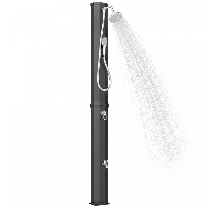 Outsunny Douche Solaire Chauffee 60 L, Douche Exterieure Autoportante