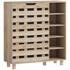 HOMCOM Armoire a chaussures avec placard a 5 niveaux et 5 etageres ouvertes