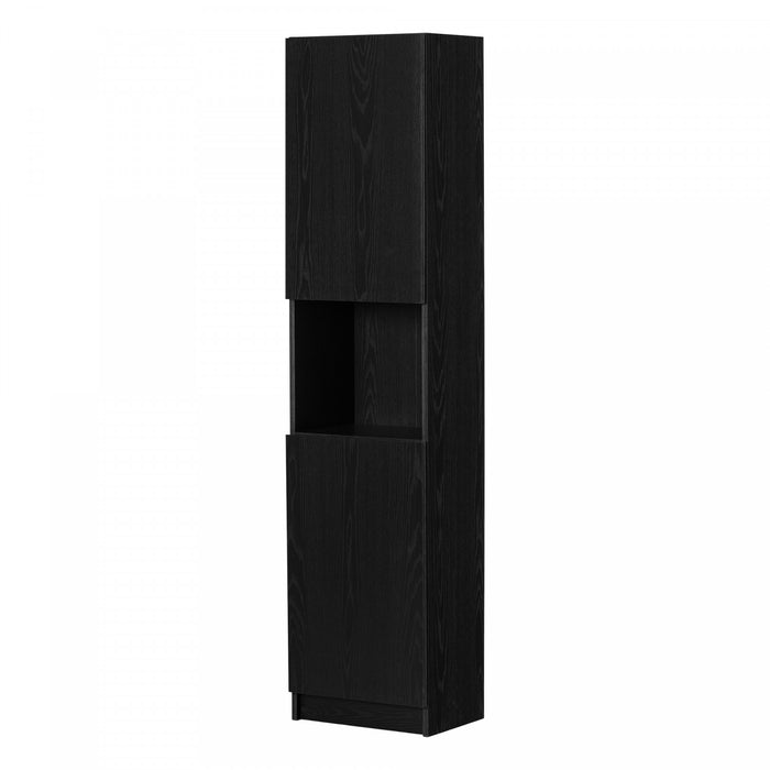 Liora Bibliotheque Etroite 2 Portes - Chene Noir