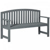 Outsunny Banc De Jardin En Bois 2 Places Avec Design A Lattes, Gris
