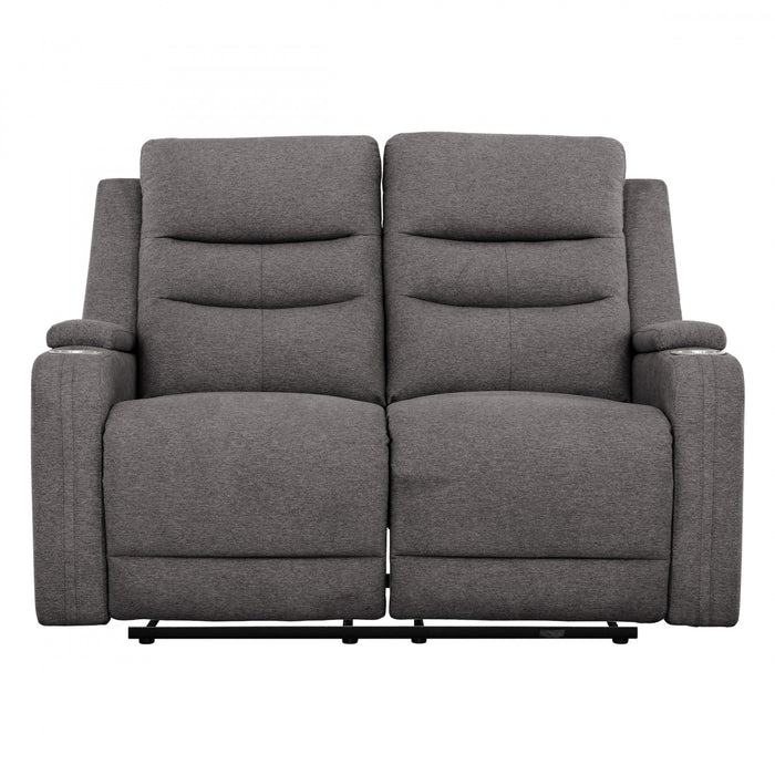 Causeuse inclinable electrique Preston de 54 po rembourree - Gris