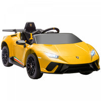 Qaba Voiture Electrique 12v Pour Enfants, Lamborghini Huracan Sous Licence, Voiture Pour Enfants Ave